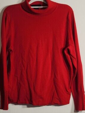 Classic Red Lane Bryant Long Sleeve Turtleneck Sweater 18/20